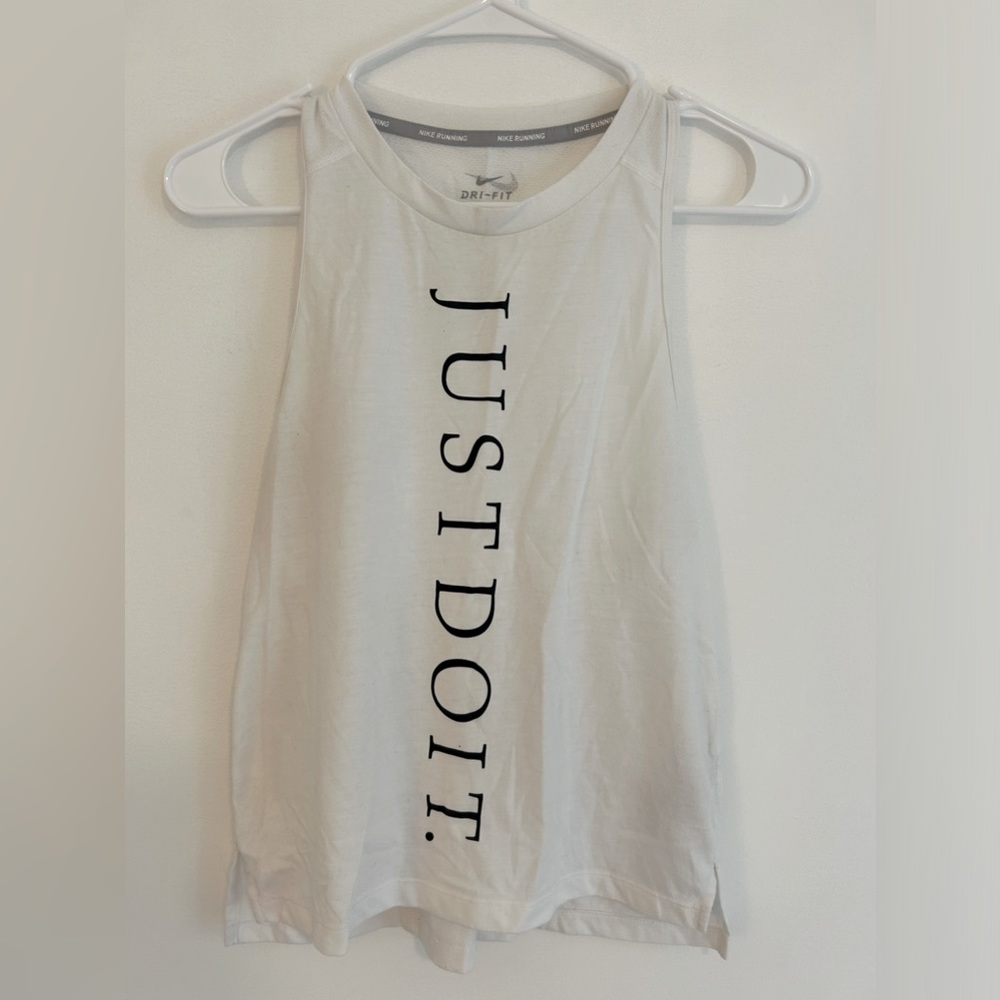 Cute Womens Nike Running Tank Top! Size XS. Razor Back, Breathable! White!
